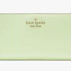 Kate Spade Madison Large Slim Wallet Macha Latte NWT